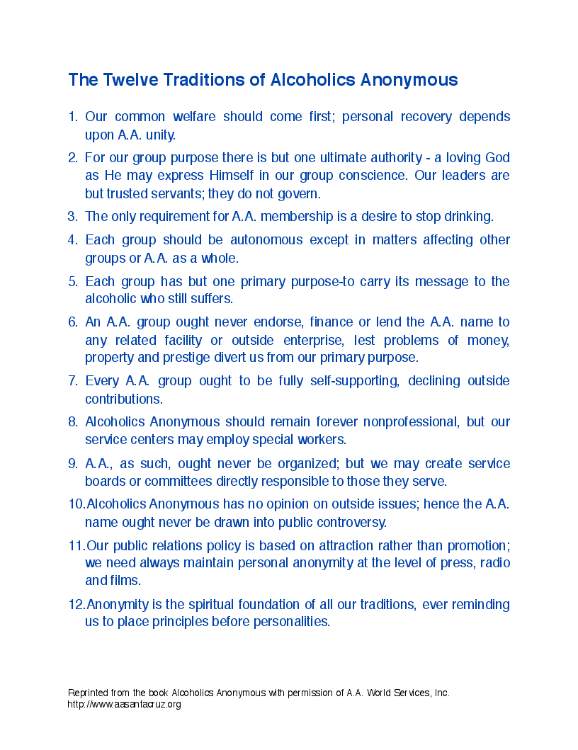 How It Works Aa Printable